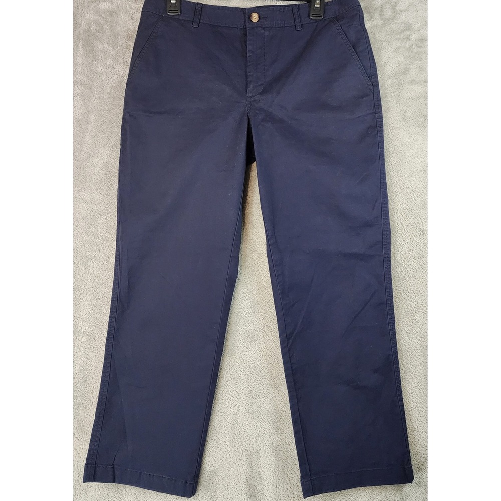 LL Bean Pants Womens Size 8 Regualr Navy Blue Favorite Fit Chino Straight Leg